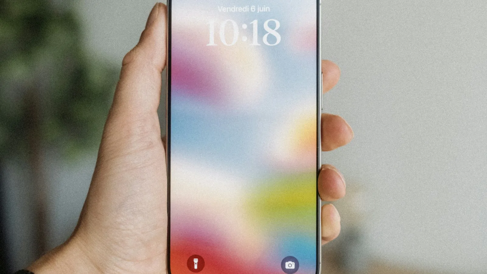 Person holding a smartphone